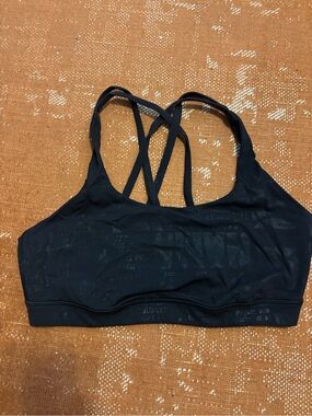 lululemon athletica Black Strappy Sports Bra with Crossback